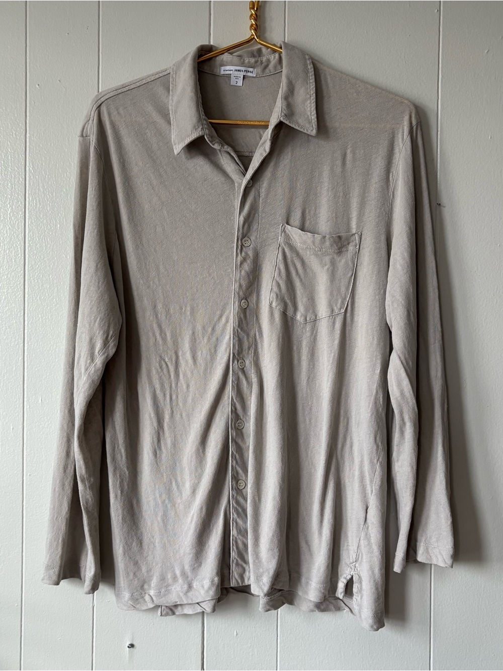 James Perse Casual Button Front Tee